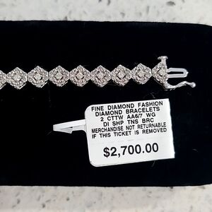 Ladies white gold diamond bracelet